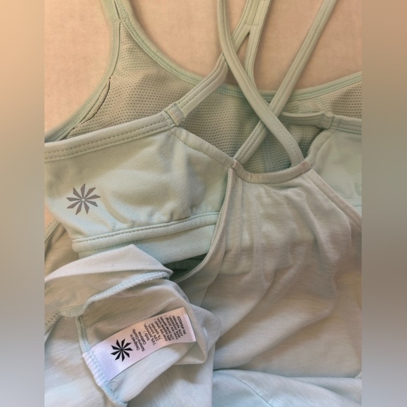 Athleta spaghetti strappy racerback tank top w/built in bra Sz-XXS. B9 - Picture 7 of 10